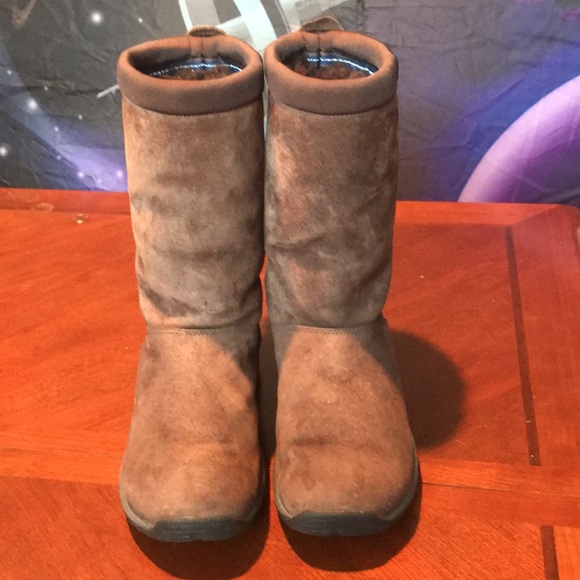 Merrell brown leather faux fur winter boots shoes size 7 - Picture 5 of 16